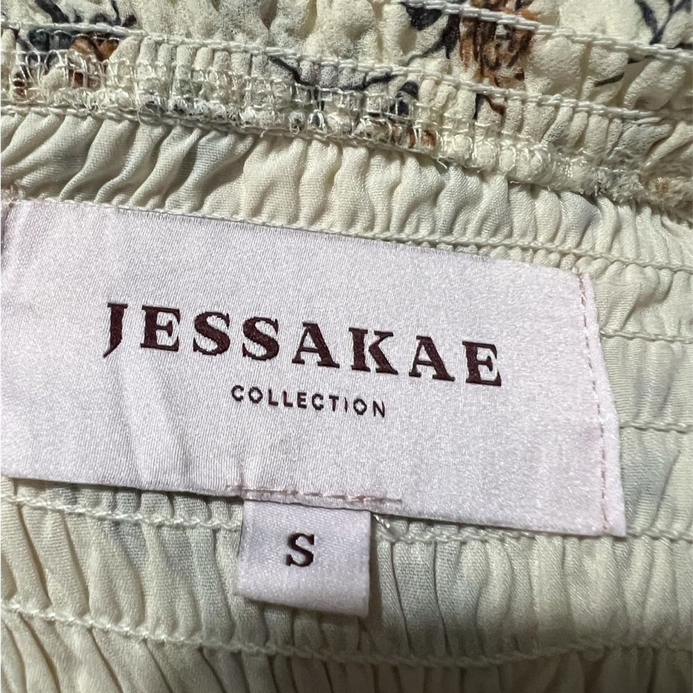 JessaKae Cream Off Shoulder Midi Puff Sleeve Sundress Size S - Picture 9 of 11